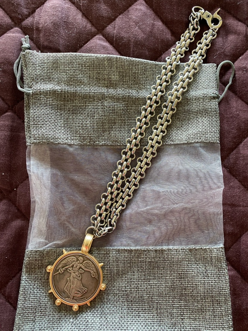 Chunky gorgeous coin necklace